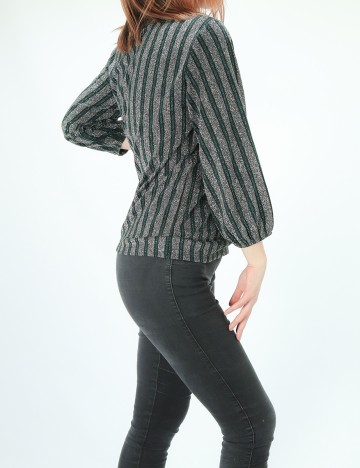 Bluza Vila, argintie, M