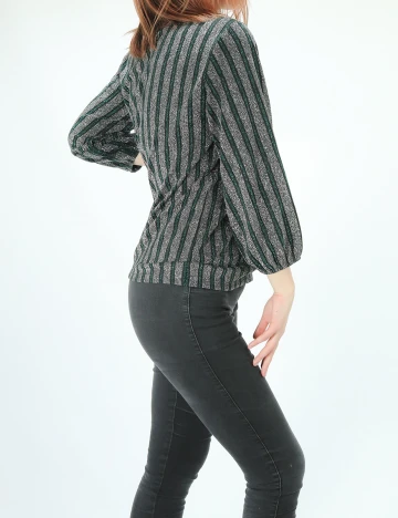 Bluza Vila, argintie, M