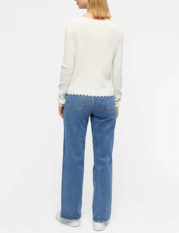 Cardigan Object, ecru, M Alb
