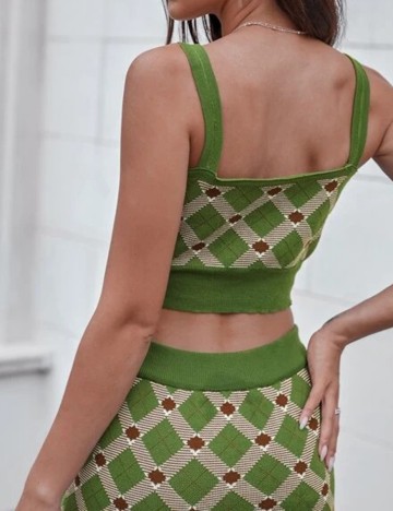 Top SHEIN, verde, S