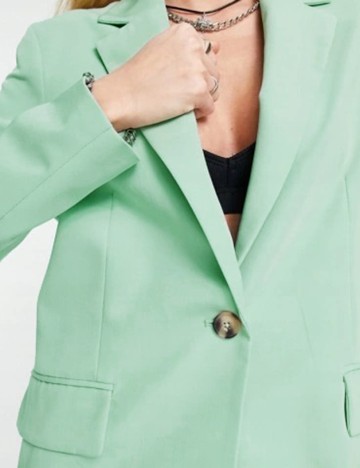 Sacou Bershka, verde, L