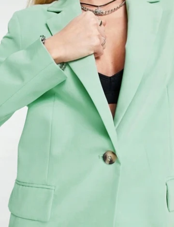 Sacou Bershka, verde, L Verde
