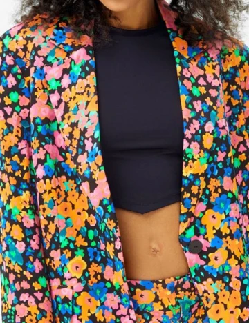 Sacou Bershka, floral, M Floral print