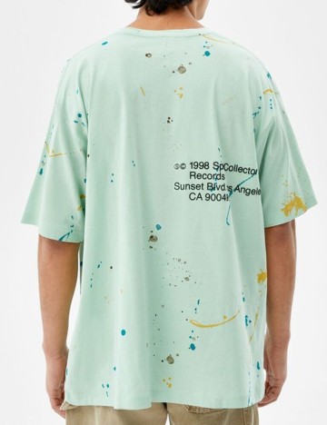Tricou Bershka, verde, S
