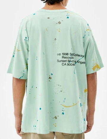 Tricou Bershka, verde, S