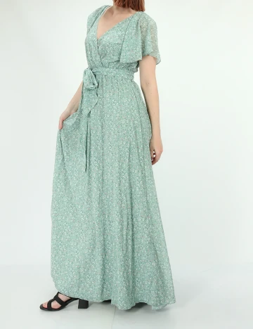 Rochie Lunga Goddiva, verde, 34