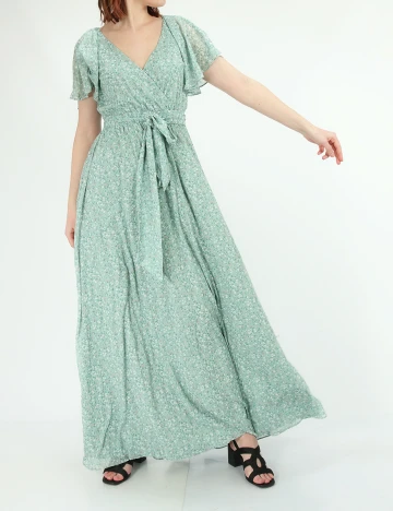 Rochie Lunga Goddiva, verde, 34