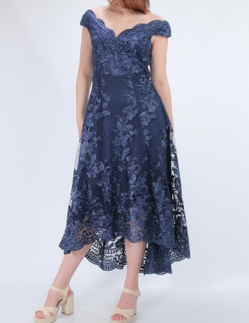 Rochie medie Goddiva, bleumarin, 36