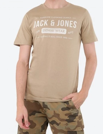 Tricou Jack & Jones, crem deschis, XXL