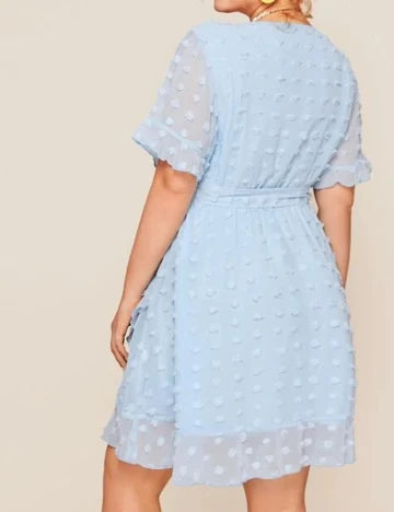 Rochie Scurta SHEIN CURVE, bleu, 2XL Albastru