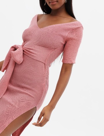 Rochie medie Cameo Rose, roz, L