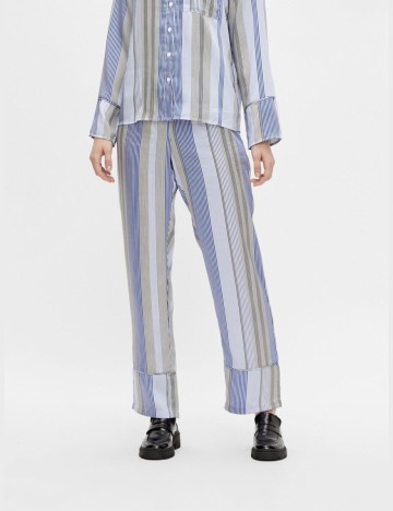 
						Pantaloni Pieces, albastru, M