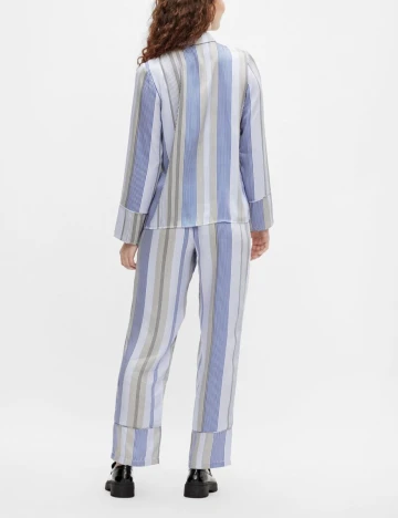 Pantaloni Pieces, albastru, M