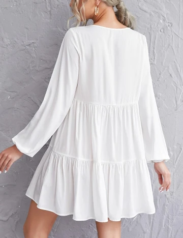 Rochie scurta SHEIN, alb, L