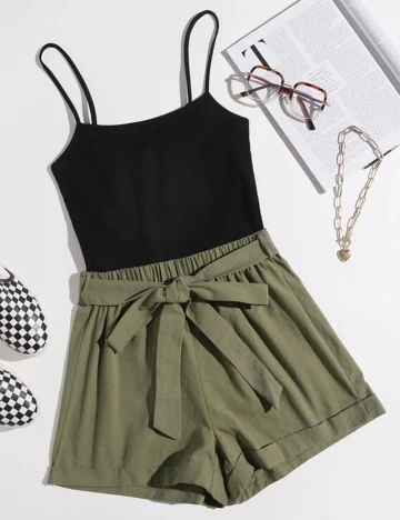 Salopeta SHEIN, verde, XL