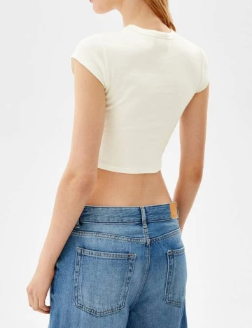 Top Bershka, alb, M