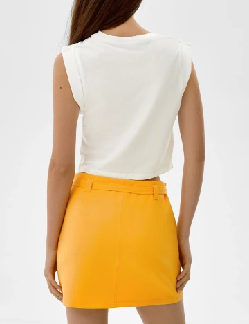 Fusta Bershka, galben, XS