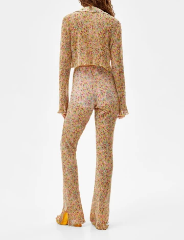 Pantaloni Bershka, floral, M