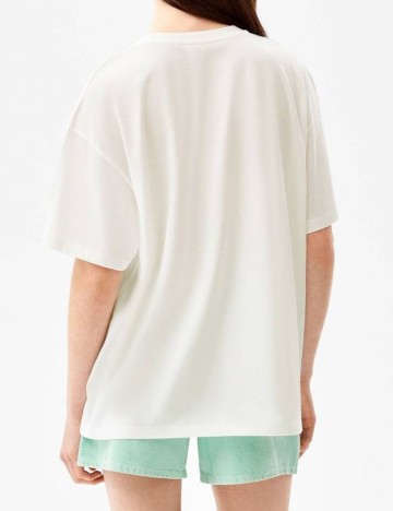 Tricou Bershka, alb, M