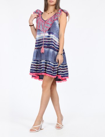 Rochie scurta Savage Culture, albastru, S