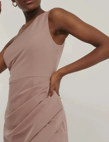 Rochie medie NA-KD, roz pudra inchis, 36