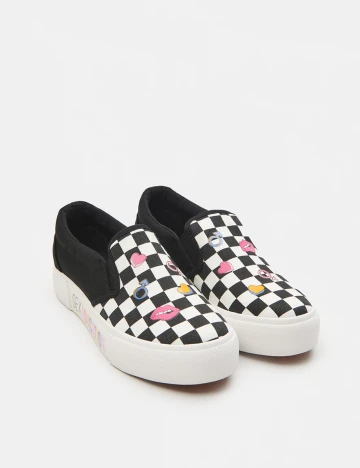 Tenisi Sinsay, alb-negru, 40 Negru