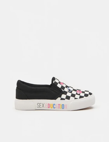 Tenisi Sinsay, alb-negru, 40 Negru