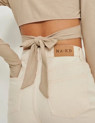 Top NA-KD, bej, XXL