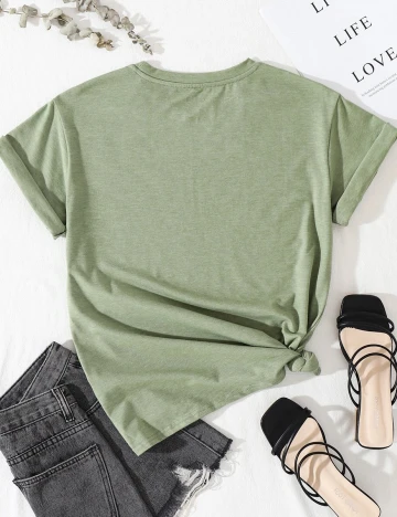 Tricou SHEIN, verde, M