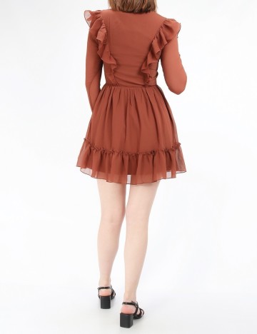 Rochie scurta NA-KD, maro, 34