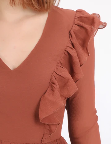 Rochie scurta NA-KD, maro, 34