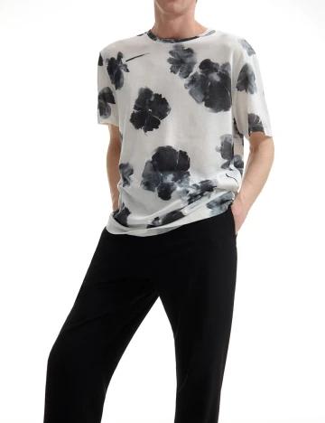 Tricou Reserved, alb, S