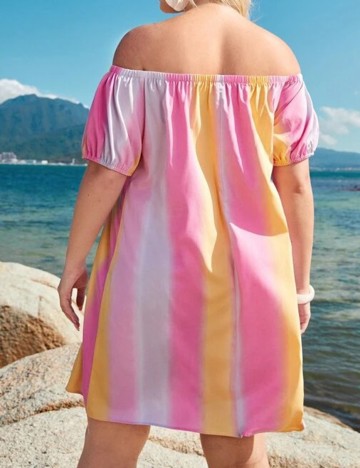 Rochie scurta SHEIN CURVE, roz, 0 XL