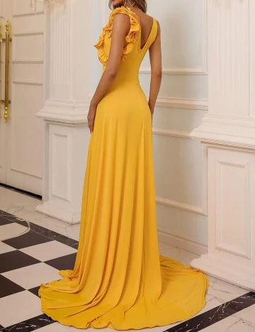 Rochie Lunga Miss ord, galben, S