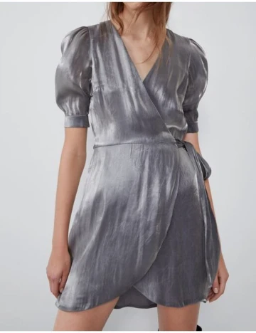 Rochie Zara, argintiu, M Gri