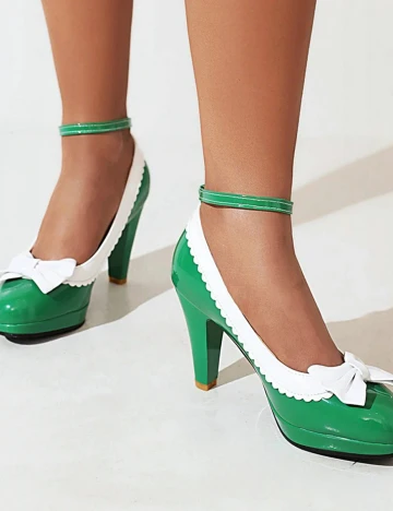 Pantofi SHEIN, verde, 38 Verde