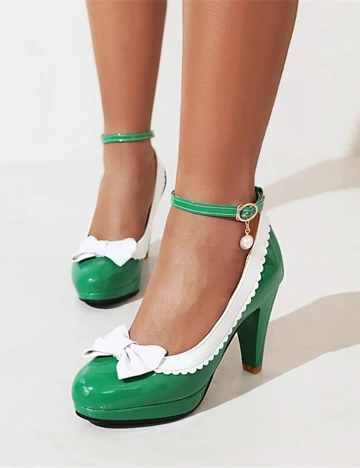 Pantofi SHEIN, verde, 38 Verde