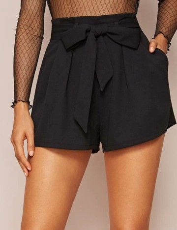 Pantaloni scurti SHEIN, negru, S