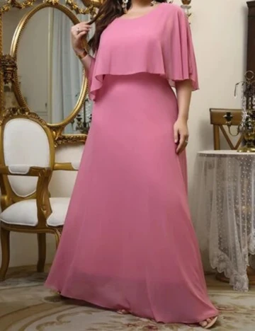 Rochie lunga SHEIN CURVE, roz, 3XL