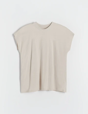 Tricou Reserved, crem, XS