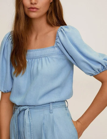 Bluza Mango, albastru, M Albastru