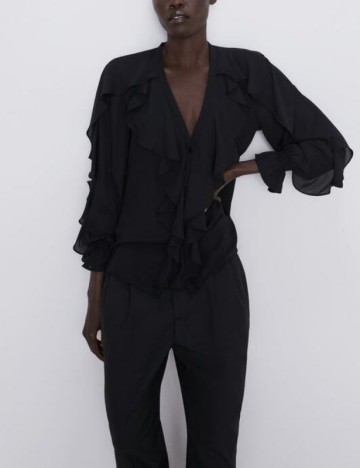 Camasa Zara, negru, XL