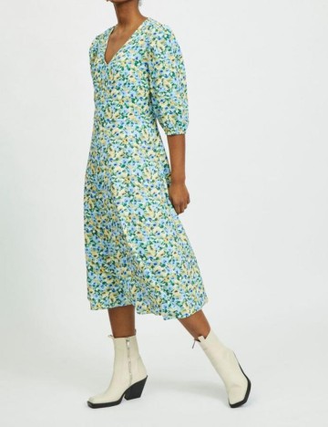 Rochie medie Vila, floral, 40
