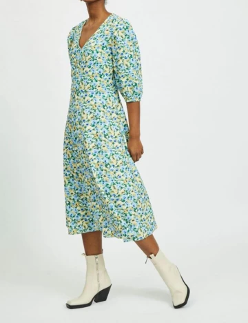 Rochie medie Vila, floral, 40