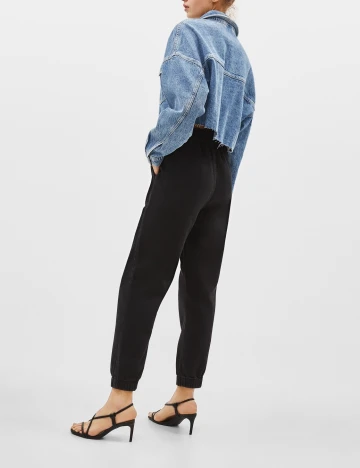 Pantaloni Bershka, negru, L Negru