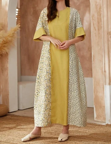 Rochie Lunga SHEIN, galben, L Galben
