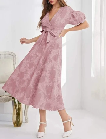 Rochie Medie SHEIN, roz pudra, M Roz
