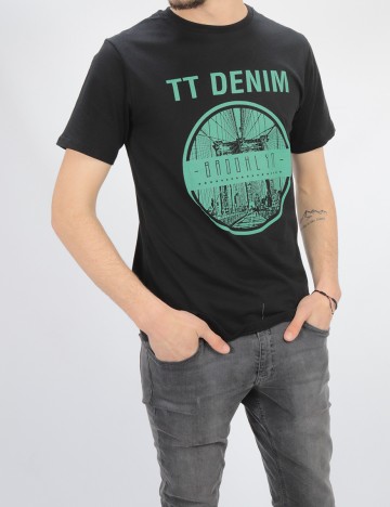 Tricou Tom Tailor, negru, XL