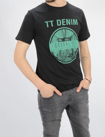 Tricou Tom Tailor, negru, XL