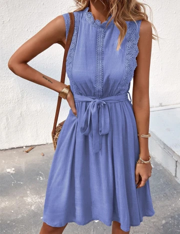 Rochie Scurta SHEIN, albastru, S